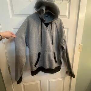 Supernova Men's Gray Colorblock Pullover Hoodie with Side Zippers